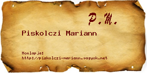 Piskolczi Mariann névjegykártya